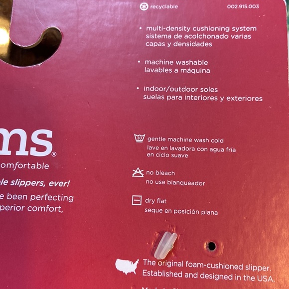 Dearfoams slip on furry chestnut medium slippers size 7-8 - Picture 8 of 12